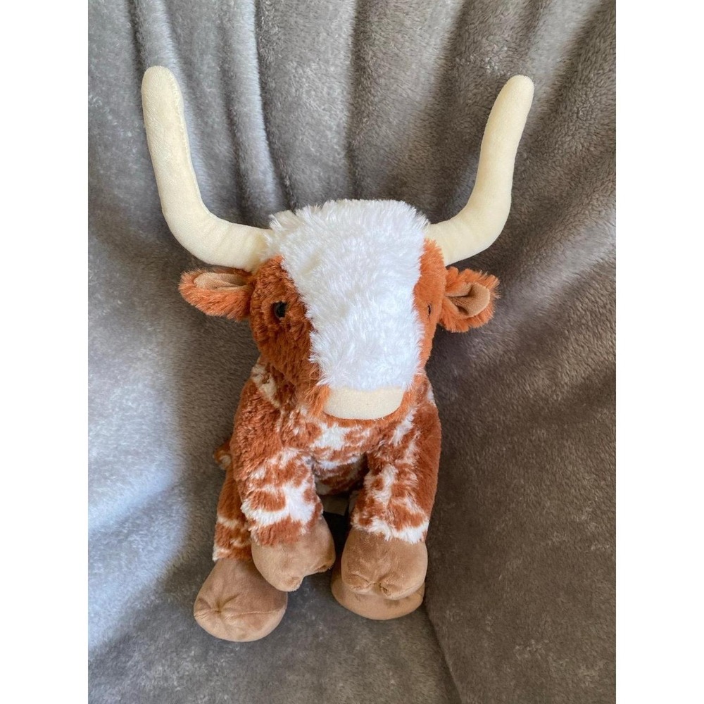 Build A Bear Texas Longhorn Steer Cow Stuffed Animal 16" Toy Lovey BAB s34